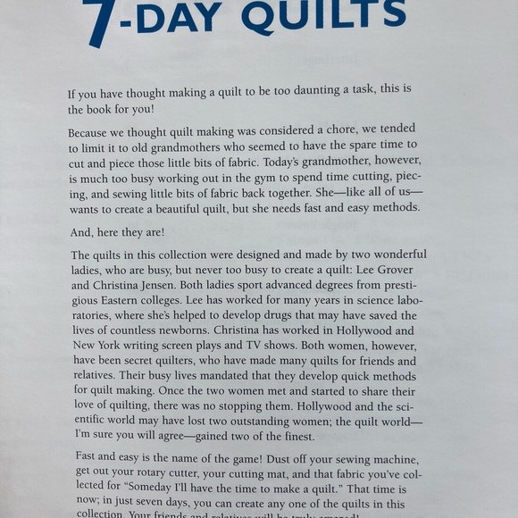 ‘7 DAY QUILTS’ VINTAGE LEISURE ARTS QUILTING PATTERNS LEAFLET BOOKLET SOFT COVER - Picture 3 of 6